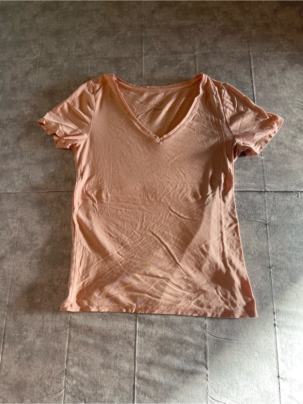 a new day Peach V-Neck Short Sleeve Tee